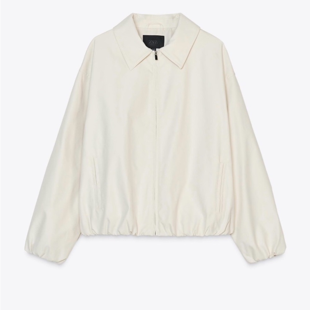 Zara Women's Beige Bomber Jacket